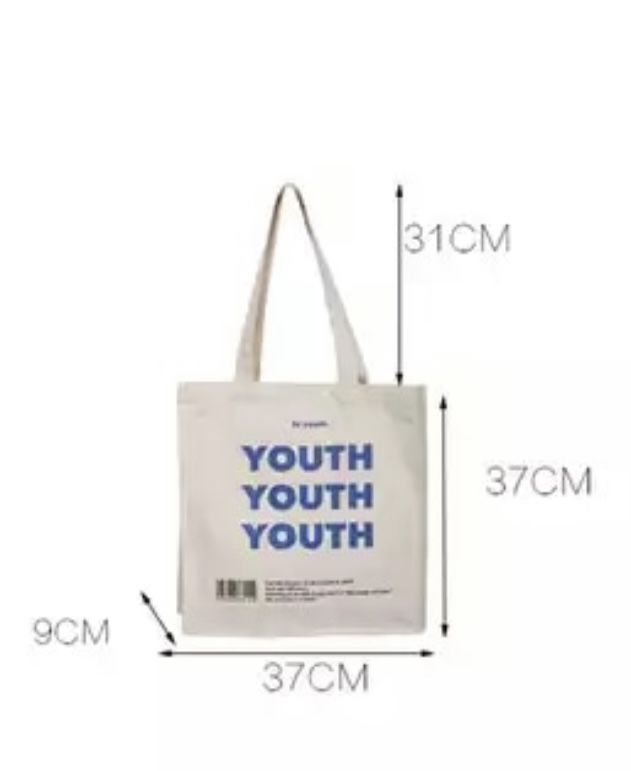 'YOUTH' MOTTOLU KANVAS ÇANTA KÜÇÜK BOY