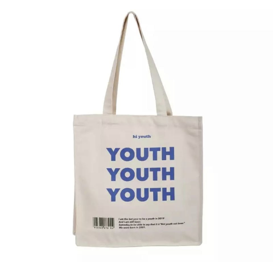 'YOUTH' MOTTOLU KANVAS ÇANTA KÜÇÜK BOY