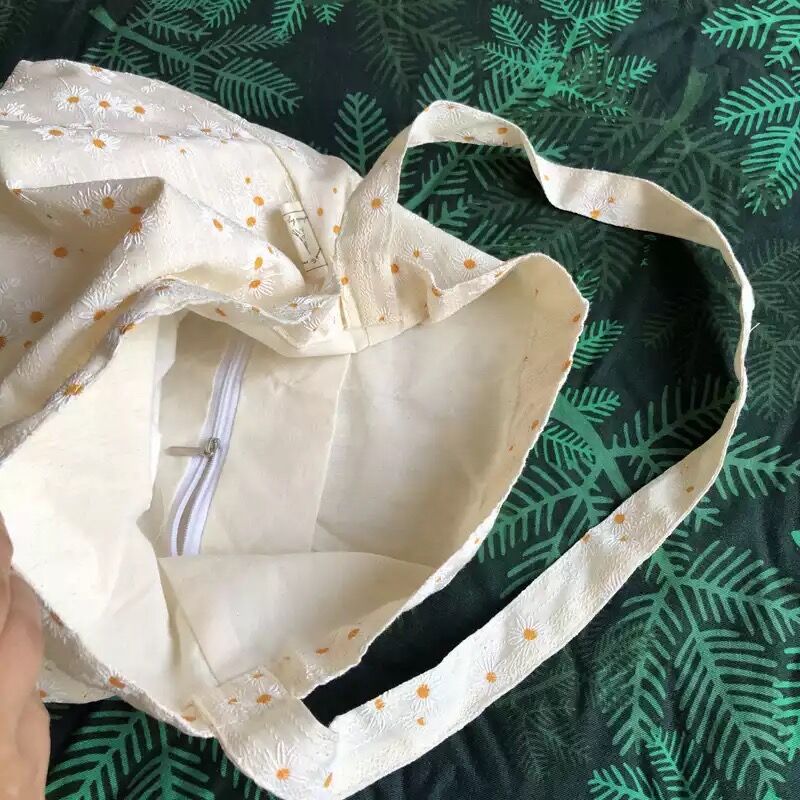 PAPATYALI KANVAS ÇANTA (ÇAPRAZ ASKILI)