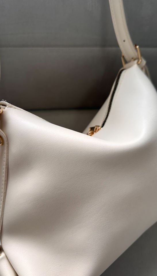 Ross Baget Çanta Krem (Krem Kordonlu)