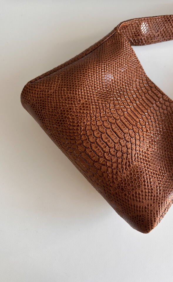 Sophia Baget Çanta Croco Taba