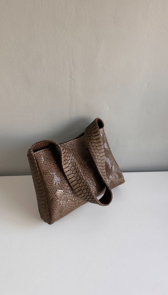 Sophia Baget Çanta Croco Vizon