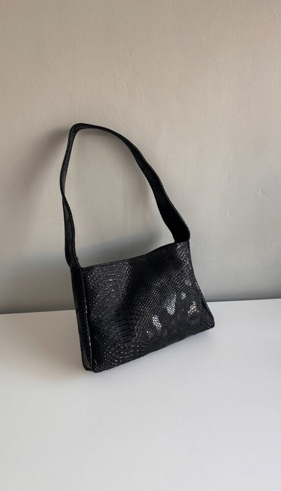 Sophia Baget Çanta Croco Siyah