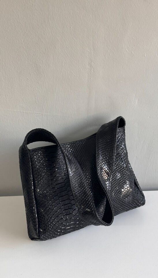 Sophia Baget Çanta Croco Siyah