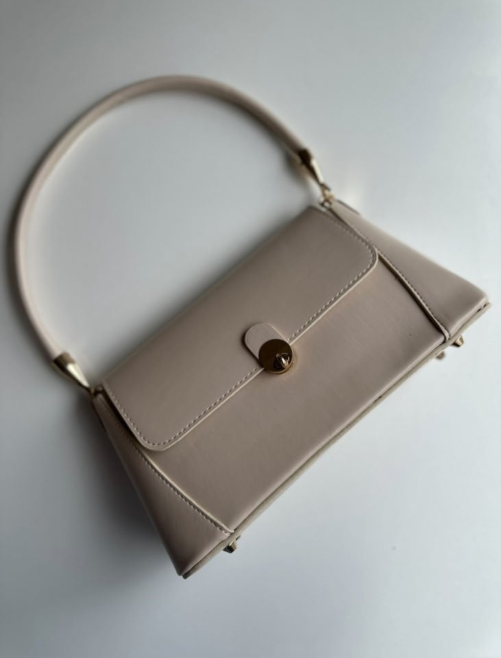 Caryle Krem Baget Çanta