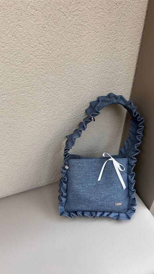 Jolie Ruffle Bag Denim