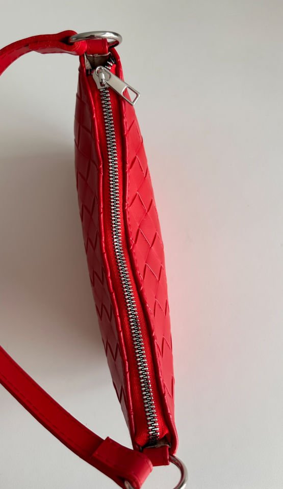 Luna Örgü Dokulu Çanta Kırmızı