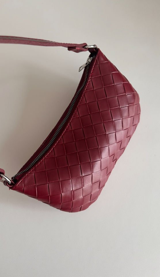 Luna Örgü Dokulu Çanta Bordo