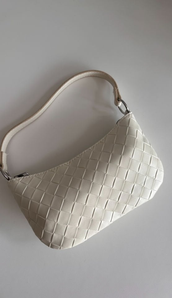 Luna ÖrgÜ Dokulu Çanta Beyaz