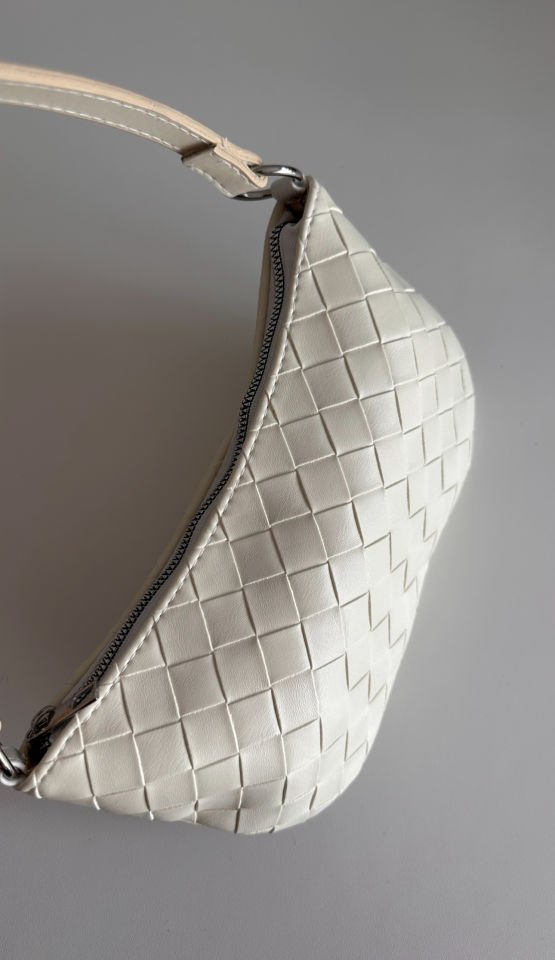 Luna ÖrgÜ Dokulu Çanta Beyaz