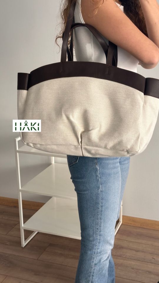 Kacie Çift Saplı Kanvas Tote Shopper Çanta Acı Kahve