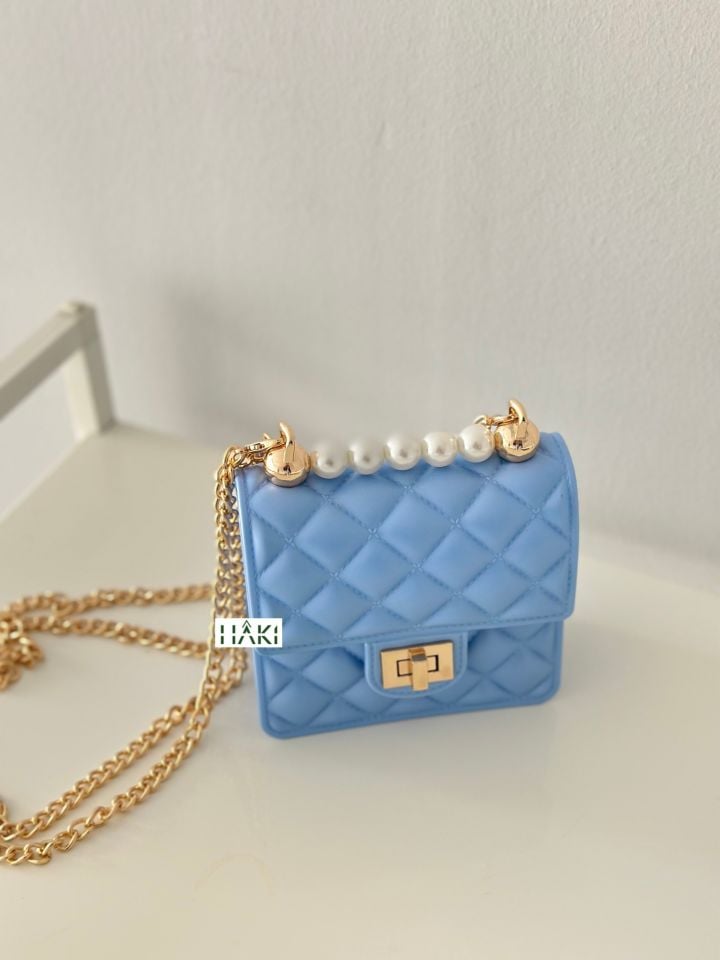 LOONY Mini İnci Detay Çanta Bebe Mavi