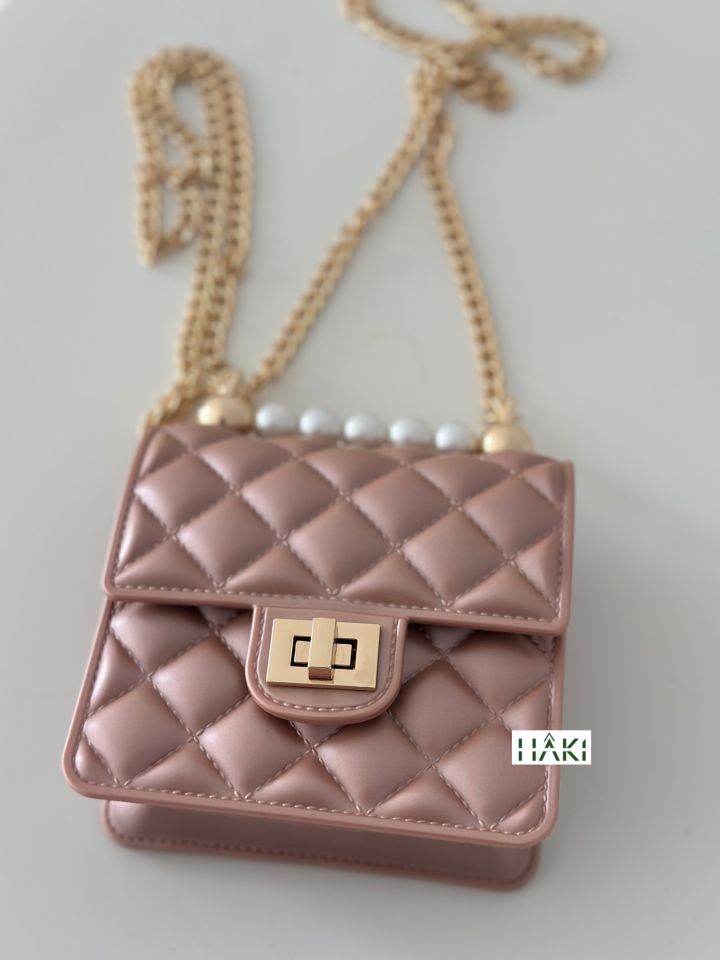 LOONY Mini İnci Detay Çanta Pudra