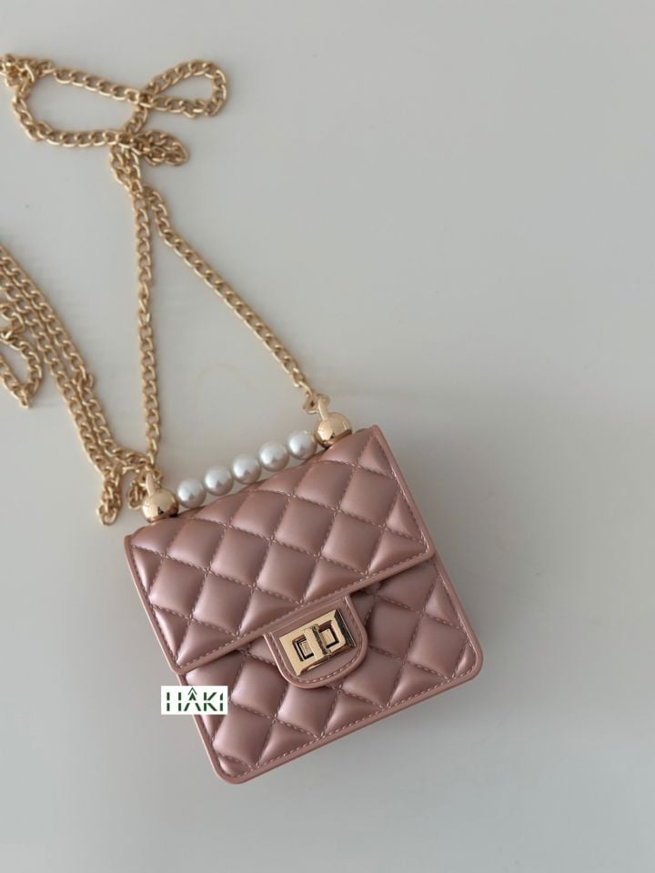 LOONY Mini İnci Detay Çanta Pudra