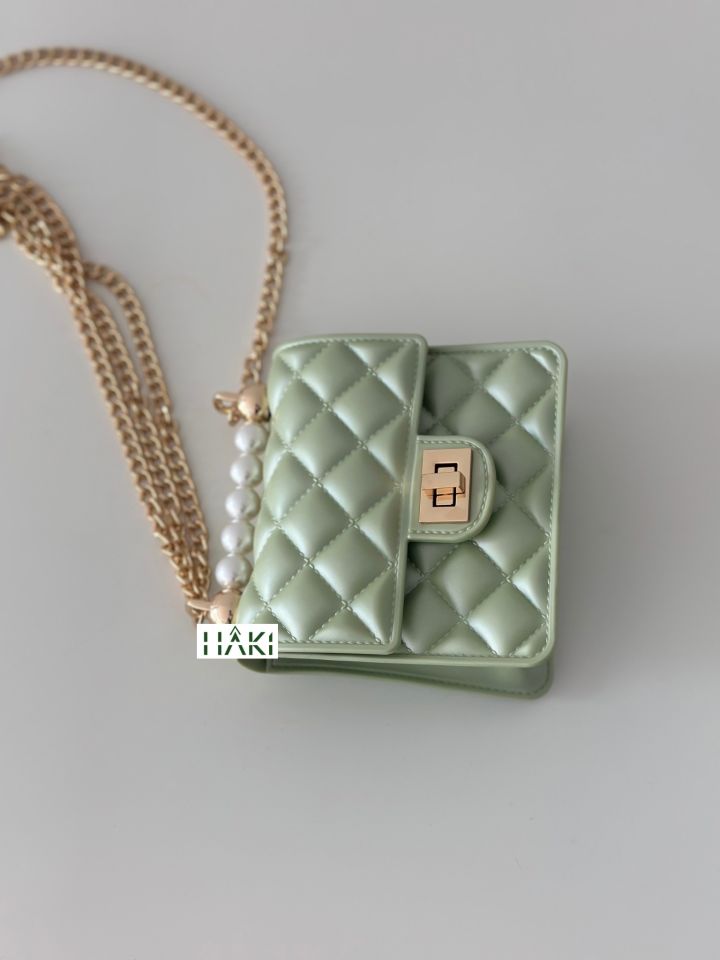 LOONY Mini İnci Detay Çanta Mint