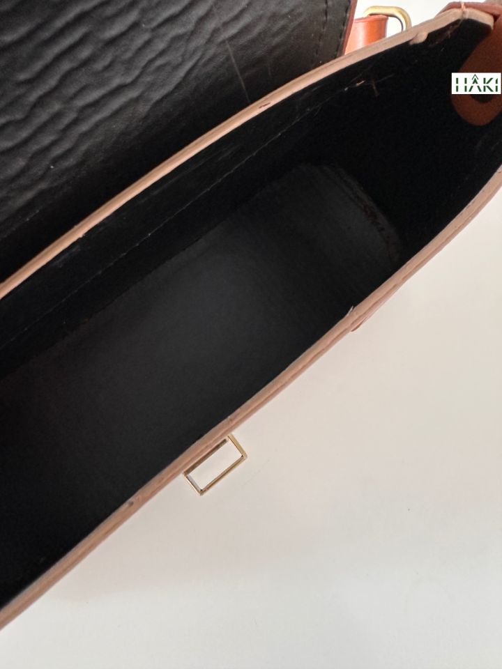 Brix Antik Aksesuarlı Çift Askılı Çanta Taba