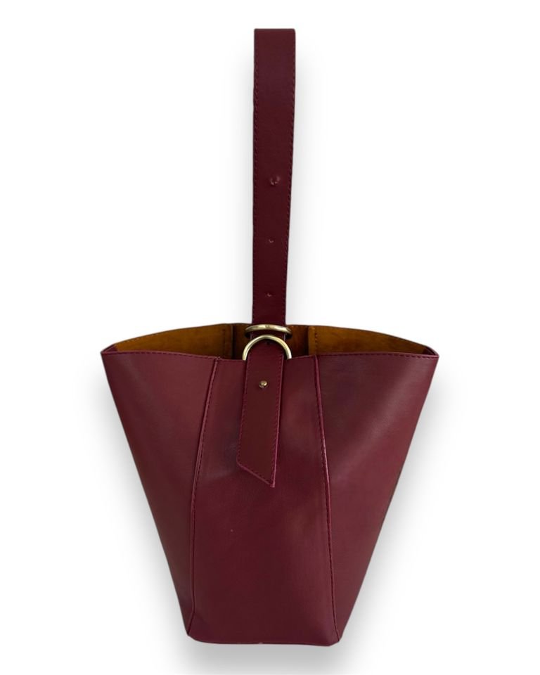 Fluffy Çift Kullanımlı Omuz Çantası Bordo