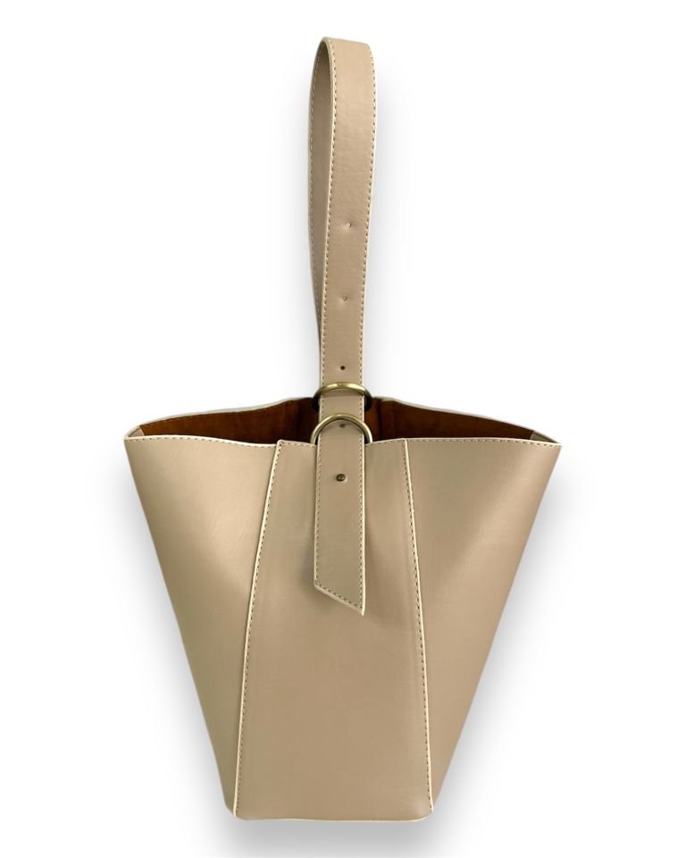 Fluffy Çift Kullanımlı Omuz Çantası Bej