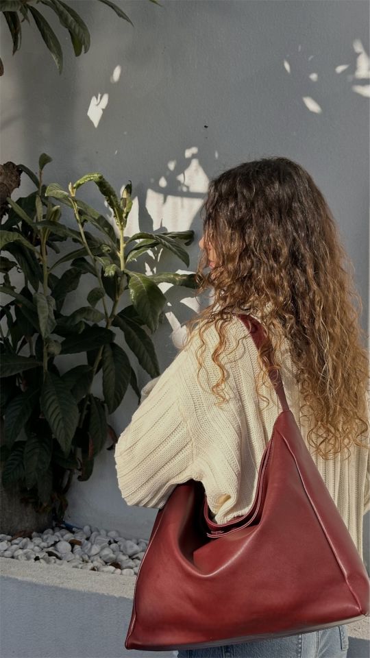Nuka Kalın Askılı El ve Omuz Çantası Bordo