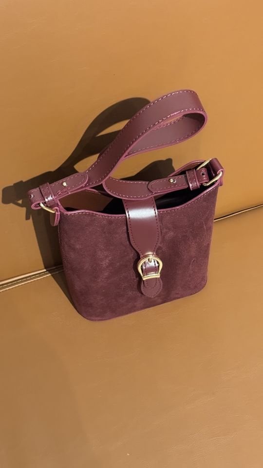 Bona Çift Yüzeyli El ve Omuz Çantası Bordo