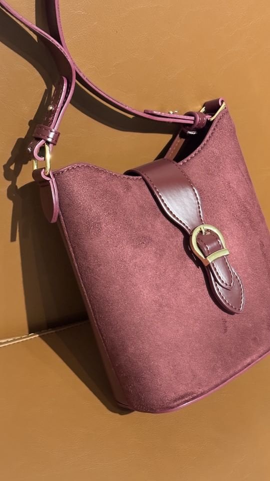 Bona Çift Yüzeyli El ve Omuz Çantası Bordo