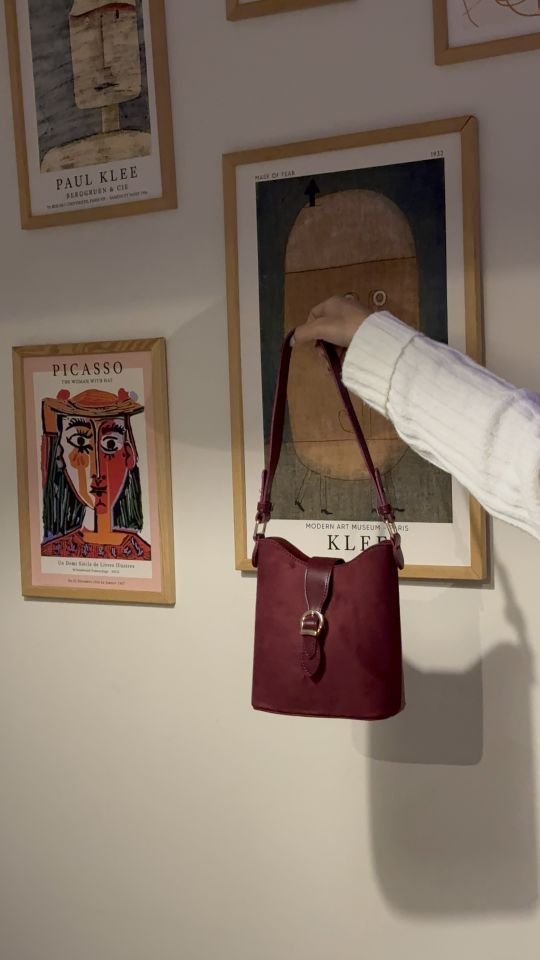 Bona Çift Yüzeyli El ve Omuz Çantası Bordo