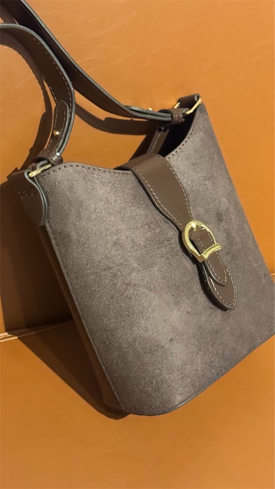 Bona Çift Yüzeyli El ve Omuz Çantası Acı Kahve