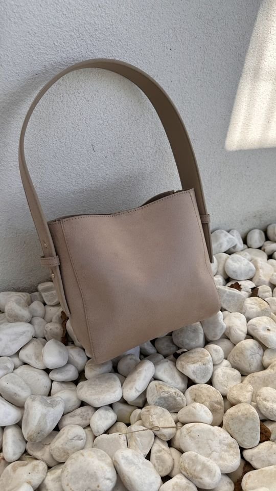 Ashley Süet Omuz Çantası Vizon