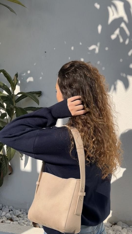 Ashley Süet Omuz Çantası Vizon