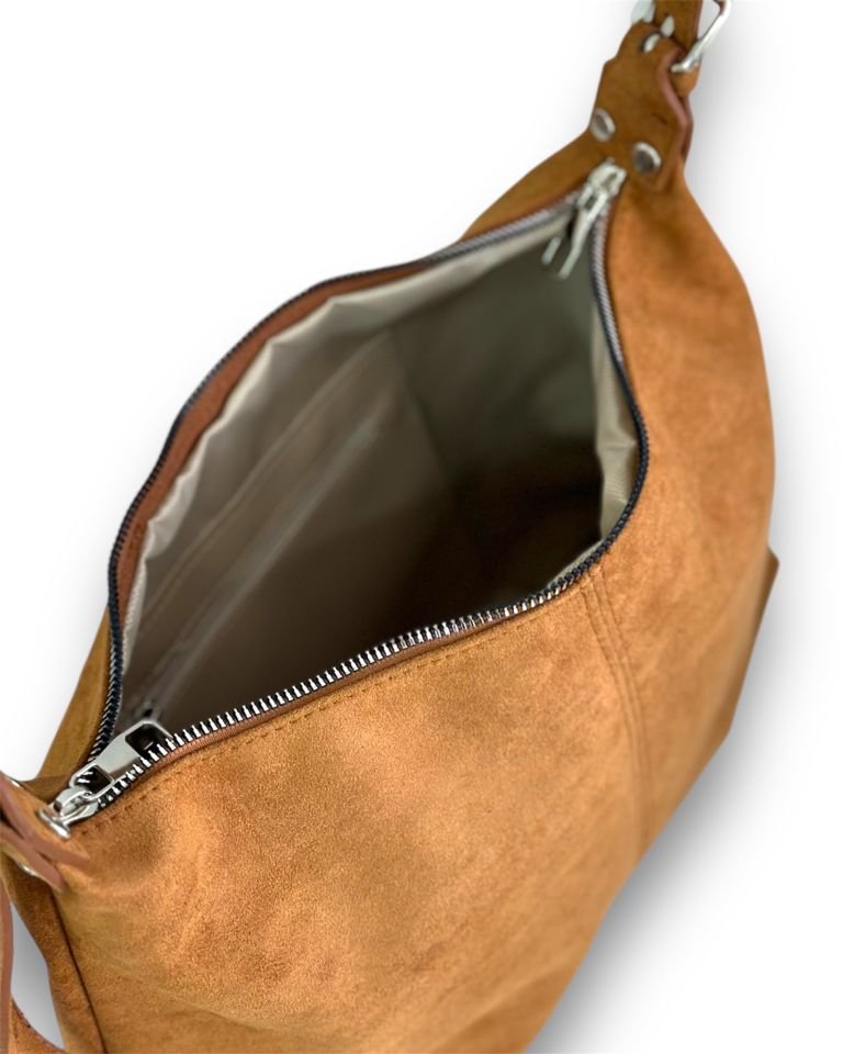 Rubban Süet Omuz Çantası Taba