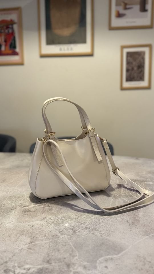 Celia El ve Omuz Çantası Krem