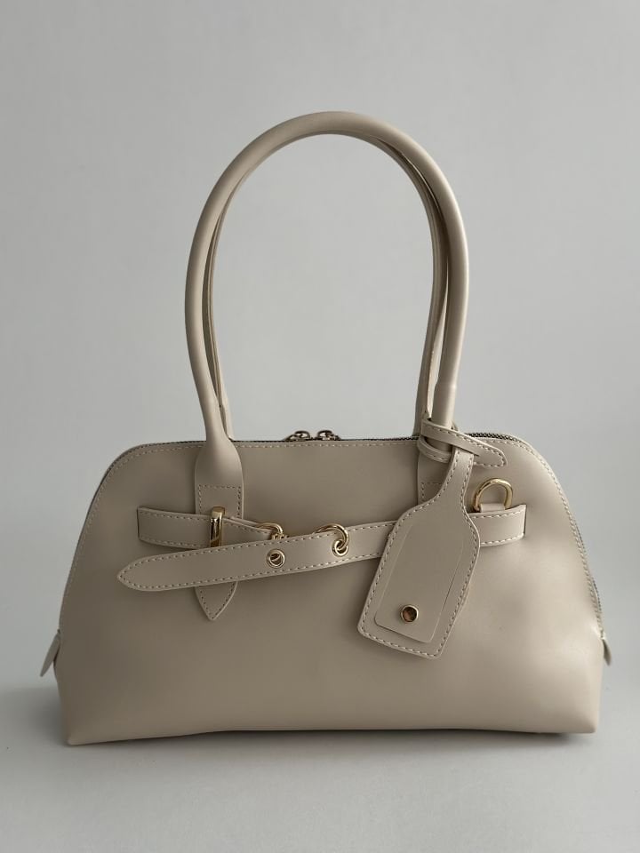 Niki El ve Omuz Çantası Krem