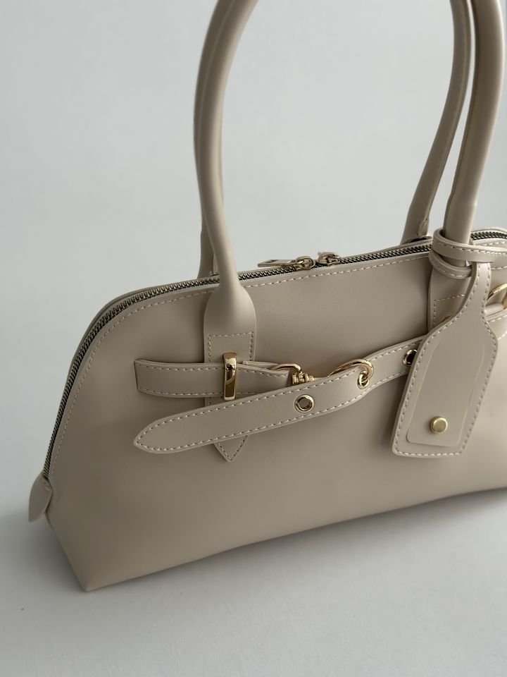 Niki El ve Omuz Çantası Krem