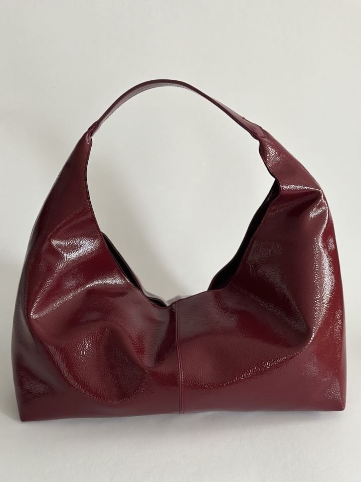 Boucle Salaş Omuz Çantası Bordo