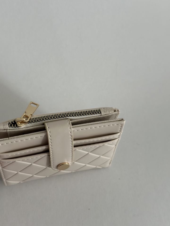 Twin Kağıt Para Bölmeli Cüzdan Krem