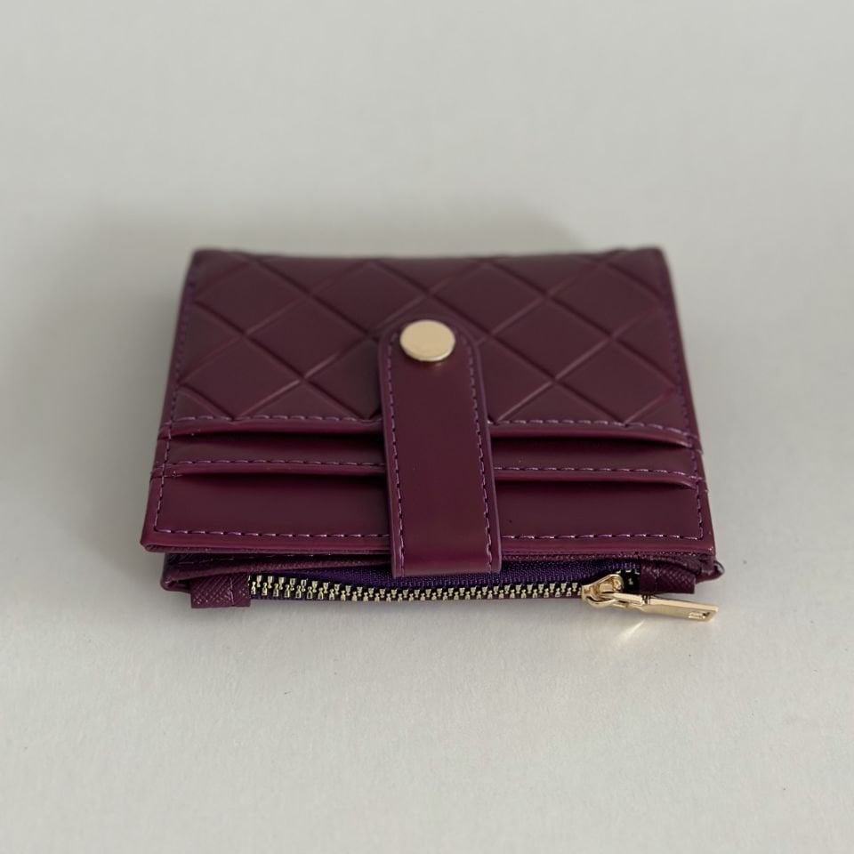 Twin Kağıt  Para Bölmeli Cüzdan Mürdüm