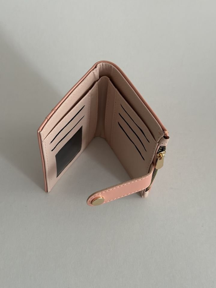 Twin Kağıt Para Bölmeli Cüzdan Somon