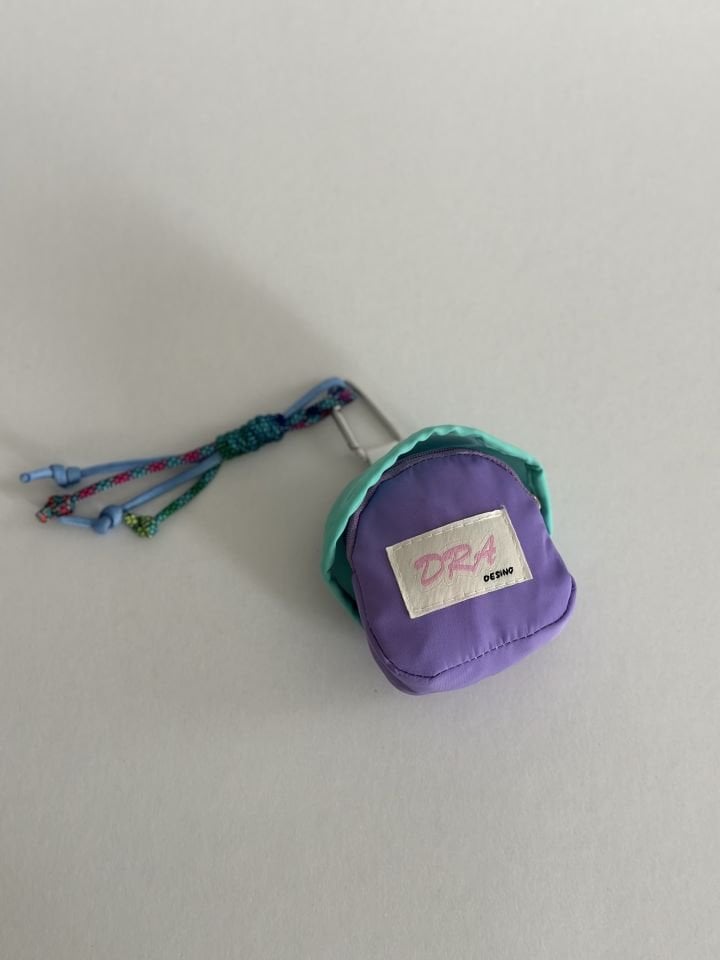 Mini Backpack Charm Anahtarlık Lila