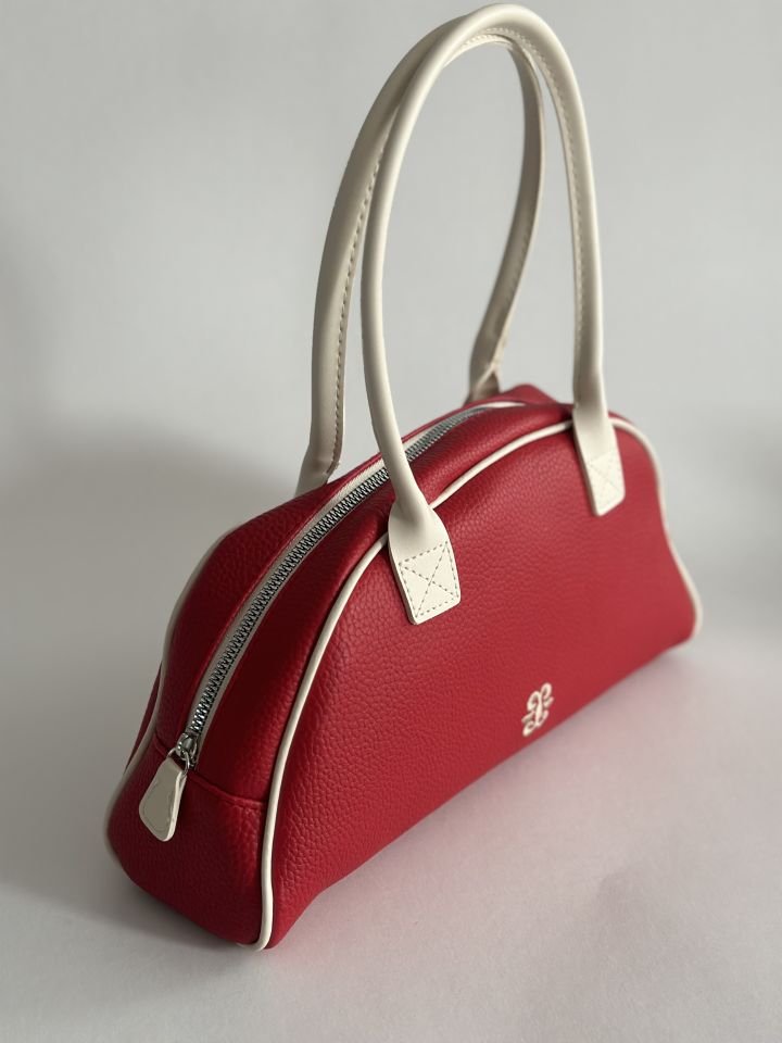 Elegance Nakış Detay El ve Omuz Çantası Kırmızı