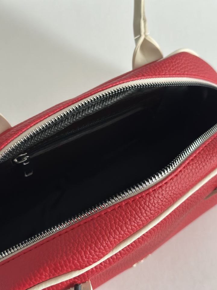 Elegance Nakış Detay El ve Omuz Çantası Kırmızı