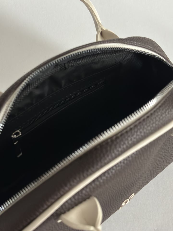 Elegance Nakış Detay El ve Omuz Çantası Acı Kahve