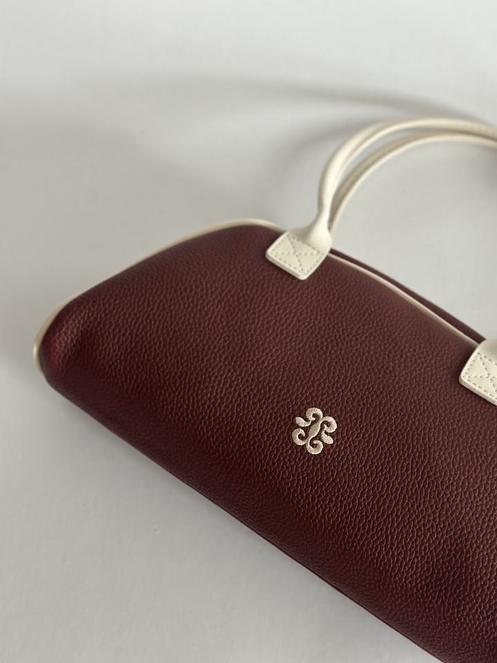 Elegance Nakış Detay El ve Omuz Çantası Bordo