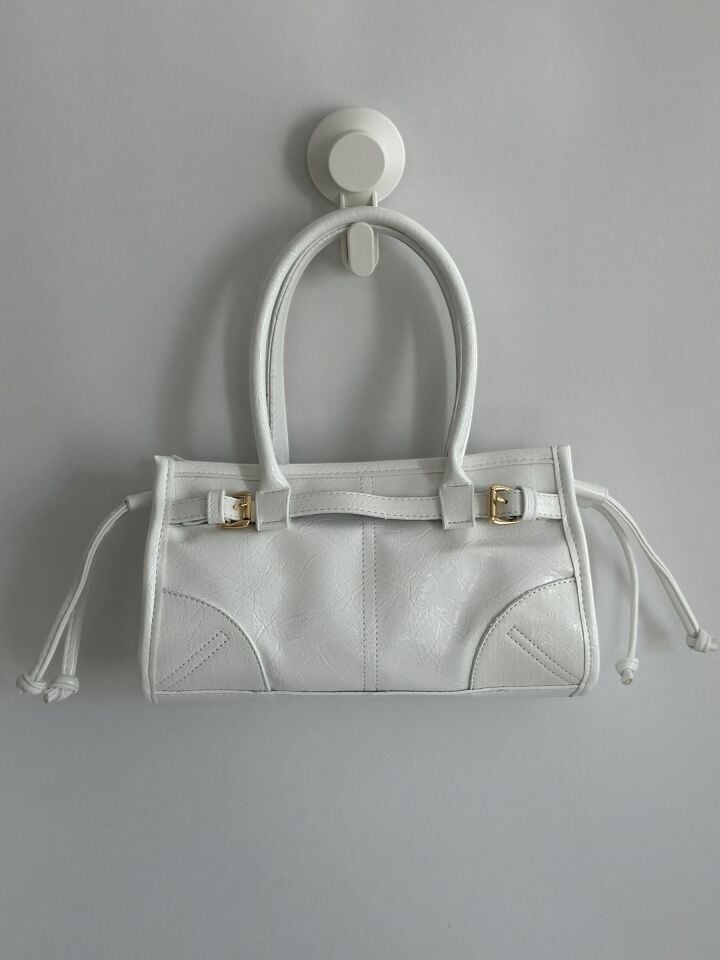 Bomin Yumuşak Deri El ve Omuz Çantası Beyaz