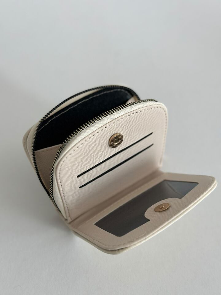 Mandy Kartlık Detay Kadın Cüzdan Krem