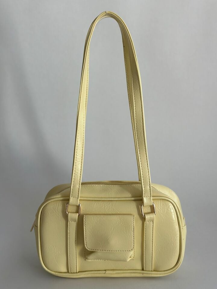 Nomia Yumuşak Deri Omuz Çantası Sarı