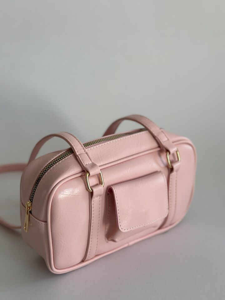 Nomia Yumuşak Deri Omuz Çantası Pembe