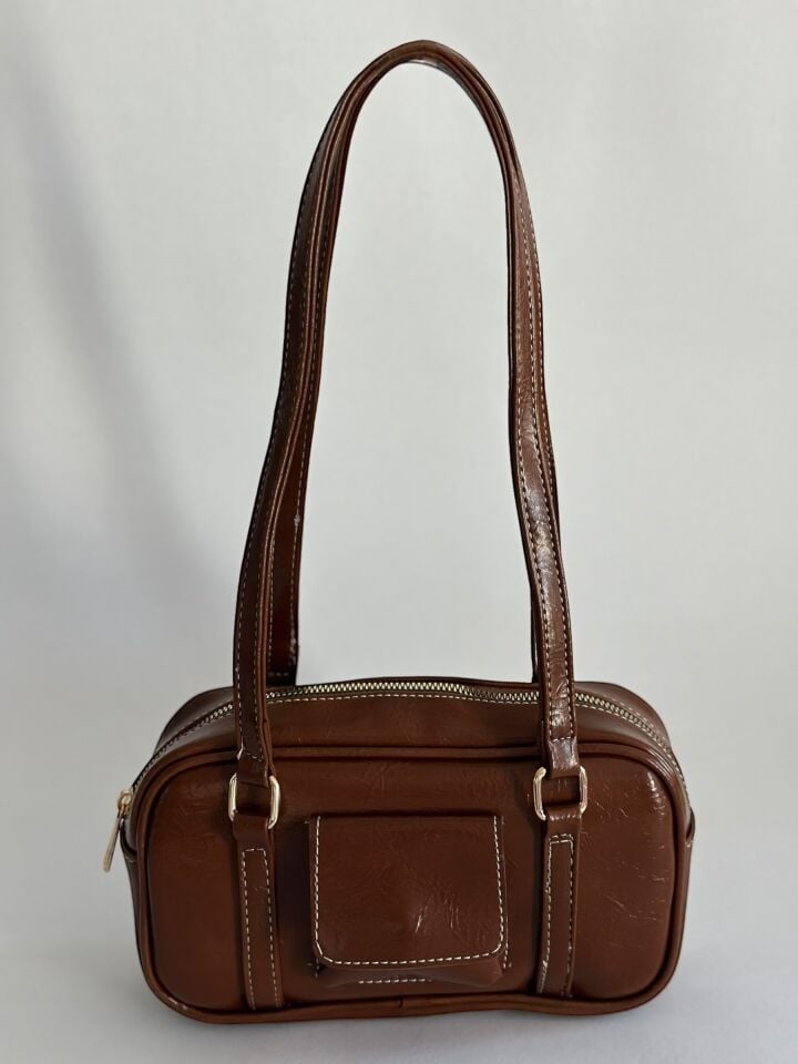 Nomia Yumuşak Deri Omuz Çantası Taba