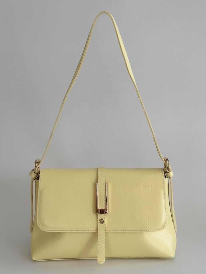 Mini Pie Omuz Çantası Sarı
