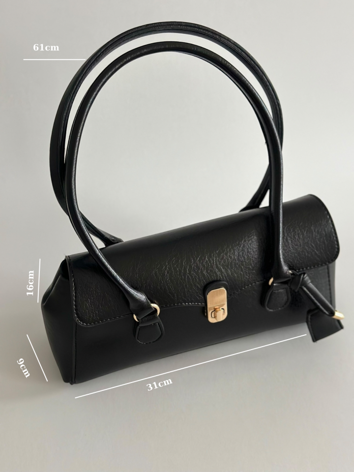 Liora Kilit Detaylı Omuz ve El Çantası Siyah