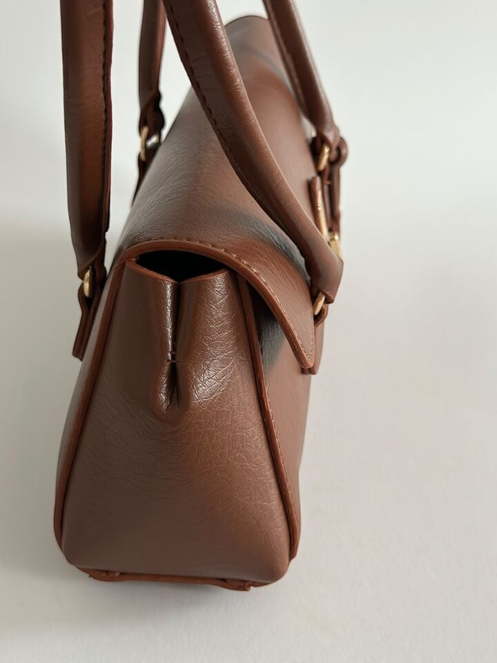 Liora Kilit Detaylı Omuz ve El Çantası Taba